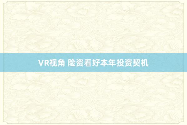 VR视角 险资看好本年投资契机