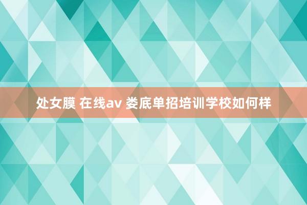 处女膜 在线av 娄底单招培训学校如何样