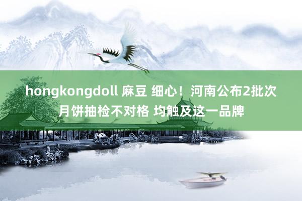 hongkongdoll 麻豆 细心！河南公布2批次月饼抽检不对格 均触及这一品牌