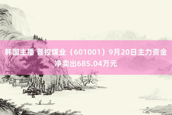 韩国主播 晋控煤业（601001）9月20日主力资金净卖出685.04万元