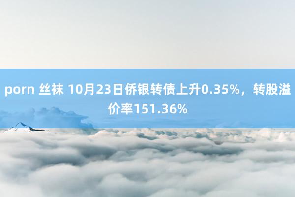 porn 丝袜 10月23日侨银转债上升0.35%，转股溢价率151.36%