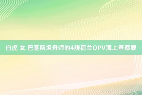 白虎 女 巴基斯坦舟师的4艘荷兰OPV海上查察舰