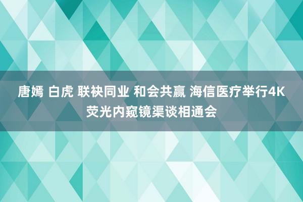 唐嫣 白虎 联袂同业 和会共赢 海信医疗举行4K荧光内窥镜渠谈相通会